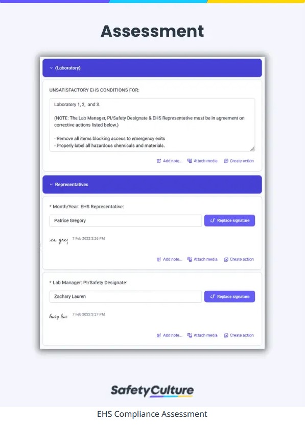 SafetyCulture EHS Compliance Assessment