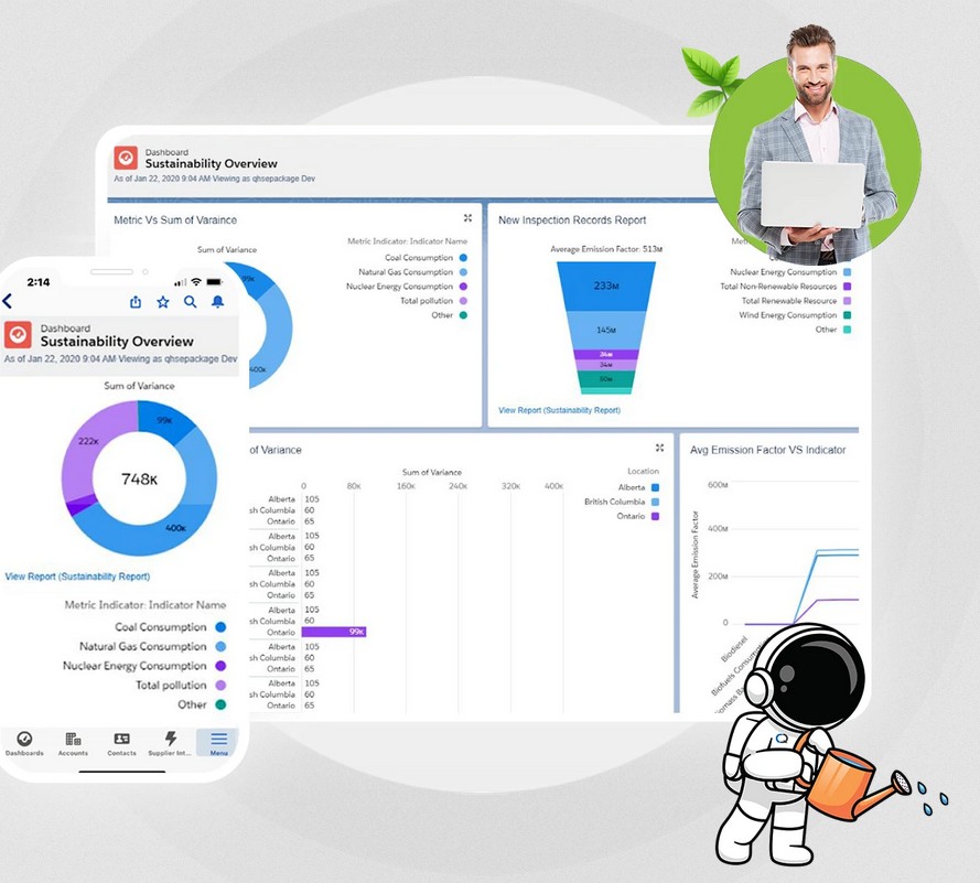 ComplianceQuest Sustainability Overview for Mobile and PC.