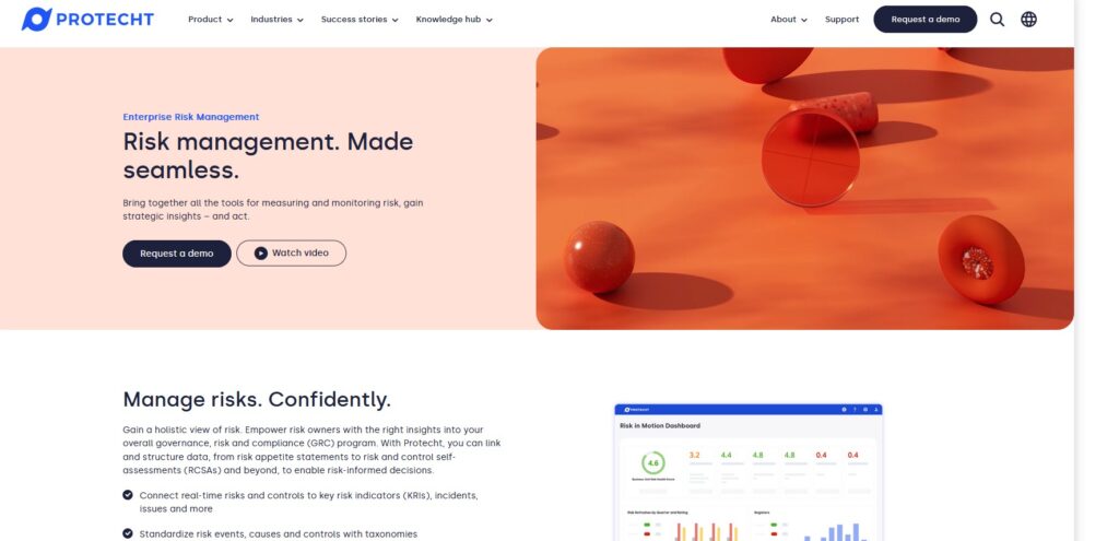 Protecht Home Page.