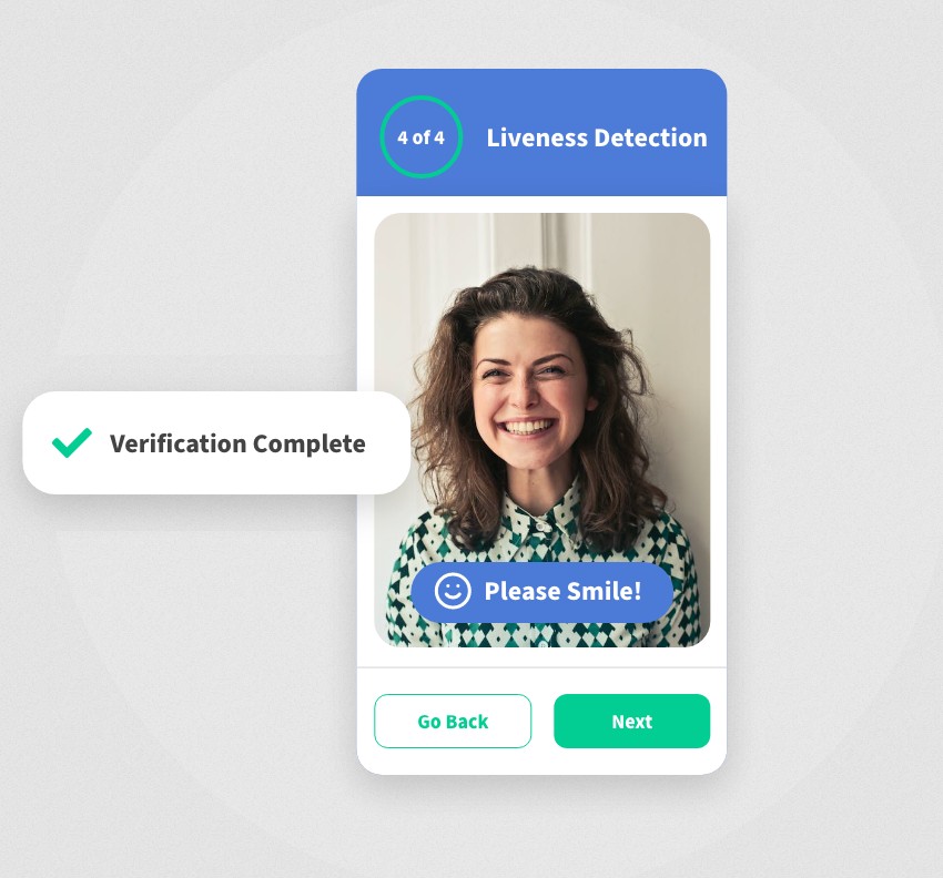 iComply identity verification complete screen.