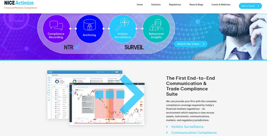 Nice Actimize AML Compliance Surveillance Product.