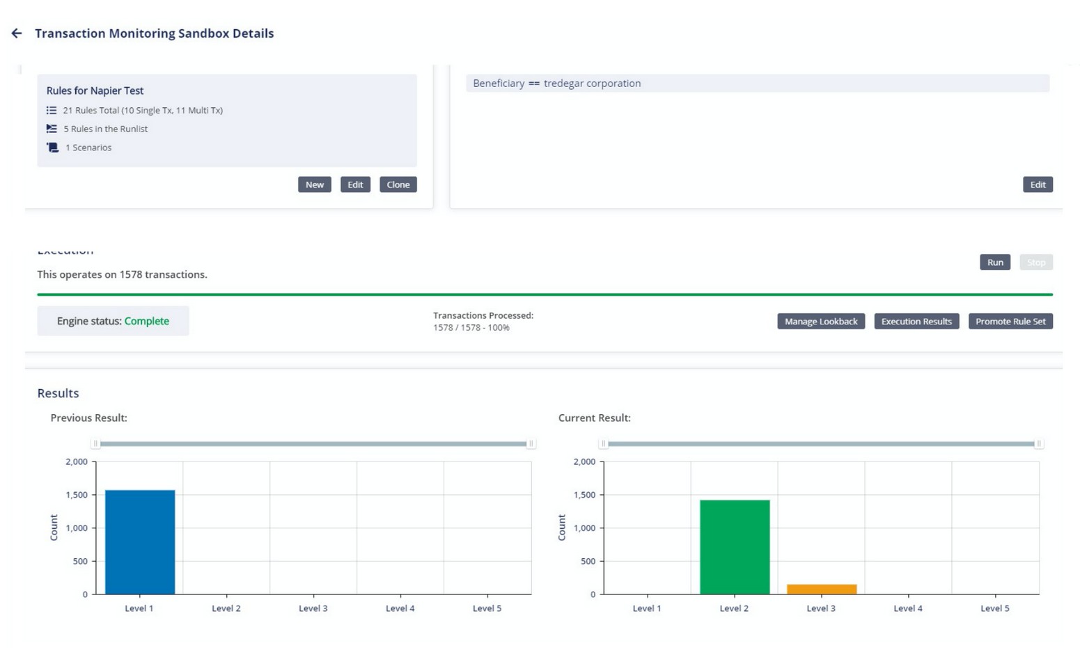 Napier AI Transaction Monitoring for AML.